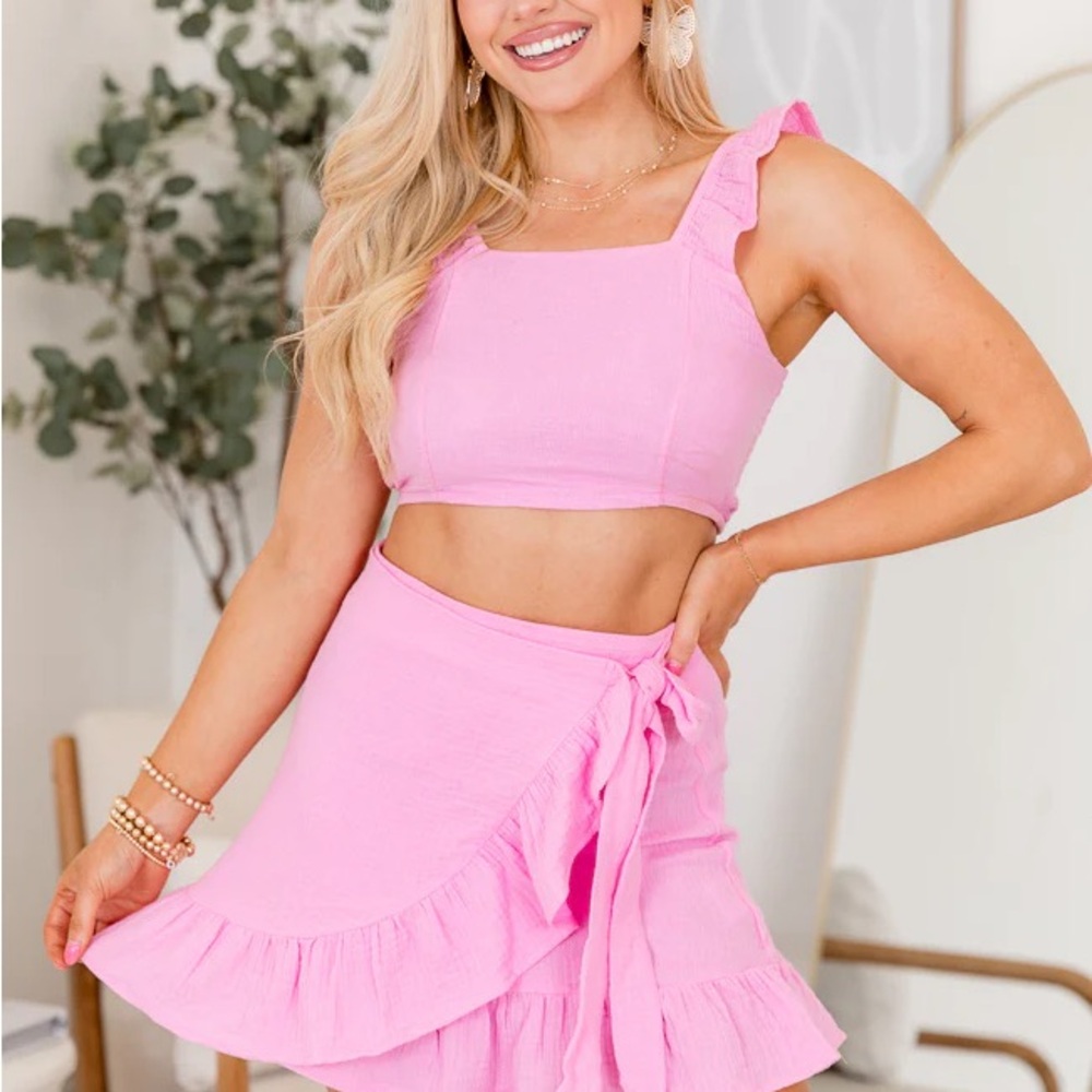 Pink Lily- Pink Two Piece Set